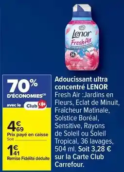 Carrefour Drive Lenor - adoucissant ultra concentré offre