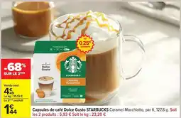 Carrefour Drive Starbucks - capsules de café dolce gusto offre