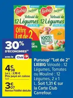 Carrefour Drive Liebig - pursoup lot de 2 offre
