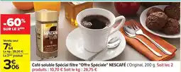Carrefour Drive Nestlé - café soluble special filtre offre spéciale nescafé l'original offre