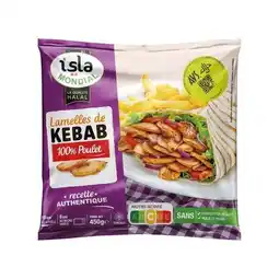Carrefour Isla mondial lamelles de kebab halal surgelées offre