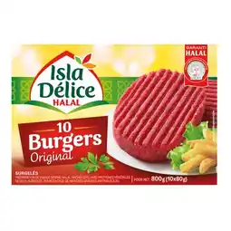 Carrefour Isla délice steaks hachés burger halal au bœuf surgelés offre