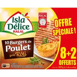Carrefour Isla délice burgers de poulet halal surgelés offre spéciale offre