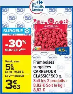 Carrefour Drive Carrefour - framboises surgelées offre
