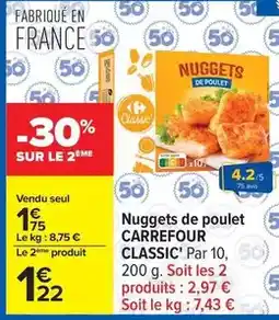 Carrefour Drive Carrefour - nuggets de poulet offre