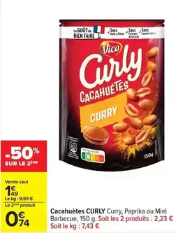 Carrefour Drive Purina - cacahuètes curly offre
