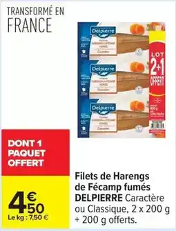 Carrefour Drive Delpierre - filets de harengs de fecamp fumés offre