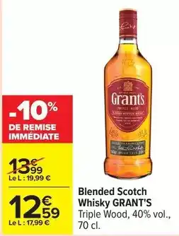 Carrefour Drive Grant's - blended scotch whisky offre