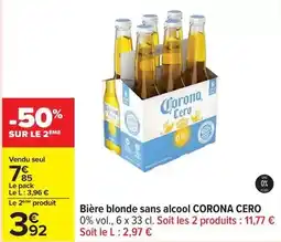 Carrefour Drive Corona - bière blonde sans alcool offre