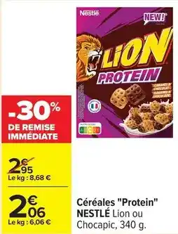 Carrefour Drive Nestlé - céréales protein offre