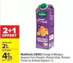 Carrefour Drive Cidou - multifruits orange & mangue offre