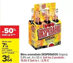 Carrefour Drive Desperados - bière aromatisée original offre