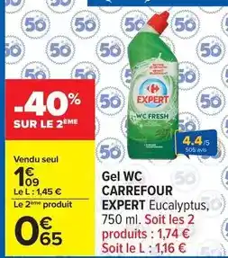 Carrefour Drive Carrefour - gel wc expert eucalyptus offre