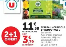 Super U Terreau horticole et rempotage u offre