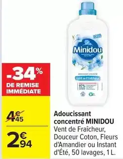 Carrefour Drive Minidou - adoucissant concentré offre