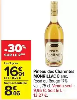 Carrefour Drive Monrillac - pineau des charentes offre