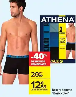 Carrefour Drive Athena - boxers homme offre