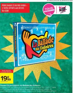 Carrefour Drive Mars - double cd les entoires offre