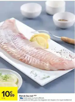 Carrefour Drive Filet de fleu noir offre