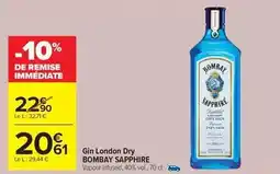 Carrefour Drive Bombay sapphire - gin london dry offre