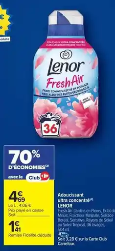 Carrefour Drive Lenor - adoucissant ultra concentré offre