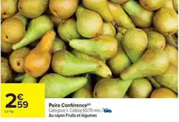 Carrefour Drive Poire conference offre