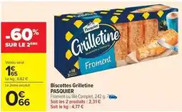 Carrefour Drive Pasquier - biscottes grilletine offre