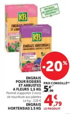 Super U Engrais pour rosiers et arbustes a fleurs offre