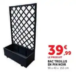 Super U Bac treillis en pin noir offre
