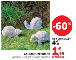 Super U Animaux en ciment offre