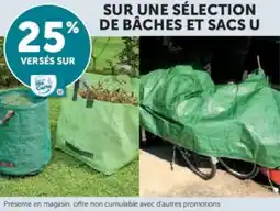 Super U Sur une sélection % de bâches et sacs u offre