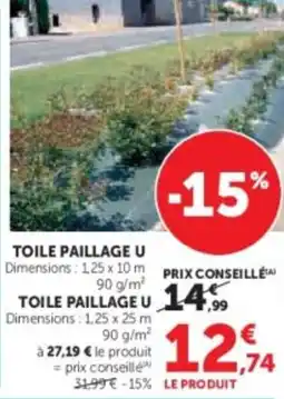 Super U Toile paillage u offre