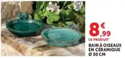 Super U Bain à oiseaux en céramique offre