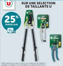 Super U Sur une selection de taillants u offre