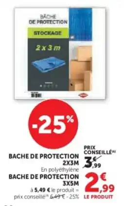 Super U Bache de protection offre
