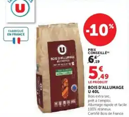 Super U Bois d'allumage u offre