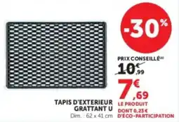 Super U Tapis d'exterieur grattant u offre