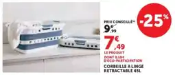Super U Corbeille a linge retractable offre