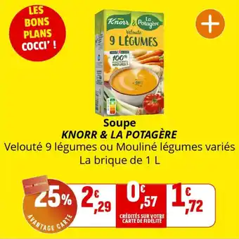 Coccimarket Soupe knorr & la potagère offre
