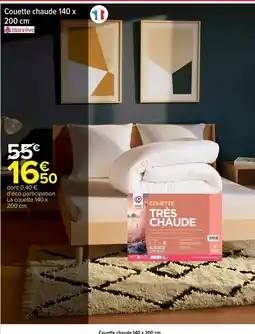 Carrefour Drive Blanrêve - couette chaude 140 x 200 cm offre