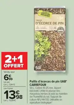 Carrefour Drive Carrefour - paillis d'écorces de pin uab offre