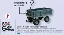 Carrefour Drive Dim - chariot de jardin multi usages à bascule offre