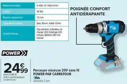 Carrefour Drive Carrefour - perceuse visseuse 20v sans fil offre
