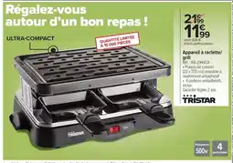 Carrefour Drive Tristar - appareil à raclette/ gril offre