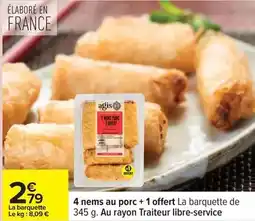 Carrefour Agis - 4 nems au porc + 1 offert offre