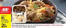 Carrefour Lechef - porc caramel et riz offre