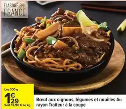 Carrefour Bœuf aux oignons, légumes et nouilles offre