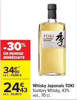 Carrefour Toki suntory - whisky japonais offre