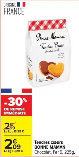 Carrefour Bonne maman - tendres cœurs offre