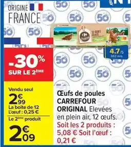 Carrefour Carrefour - œufs de poules original offre